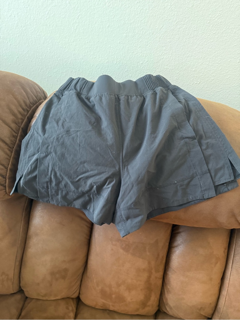 lululemon athletica Black Running Shorts with Elastic Waistband